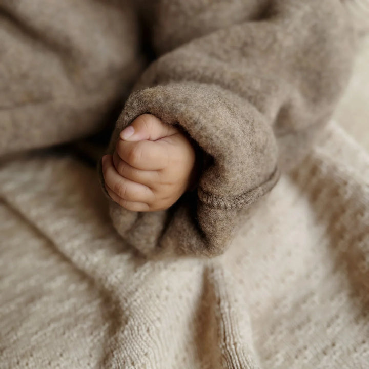 Engel - Fleece Jas Met Kap | Walnut Melange