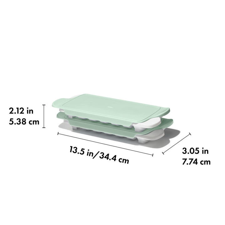 Oxo Tot tray met 14 kubusvormige diepvriesvakjes en schuifdeksel, kleur Opal