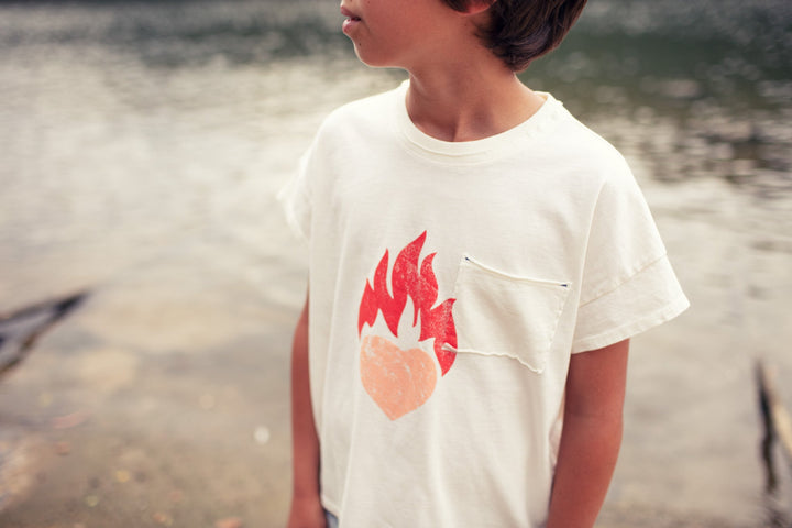 T-shirt Heart Ecru