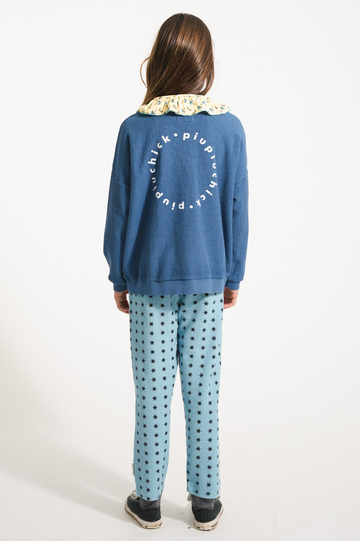 Piupiuchick - Sweater Logo Textured Blue