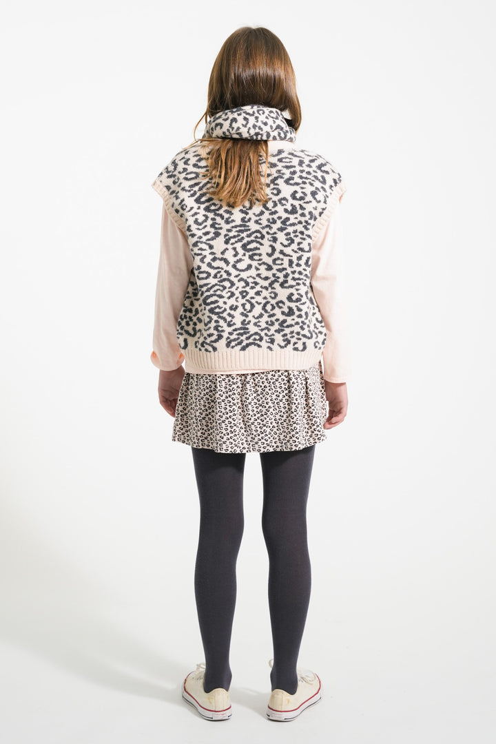 Piupiuchick - Debardeur Animal Knitted Light Pink / Black