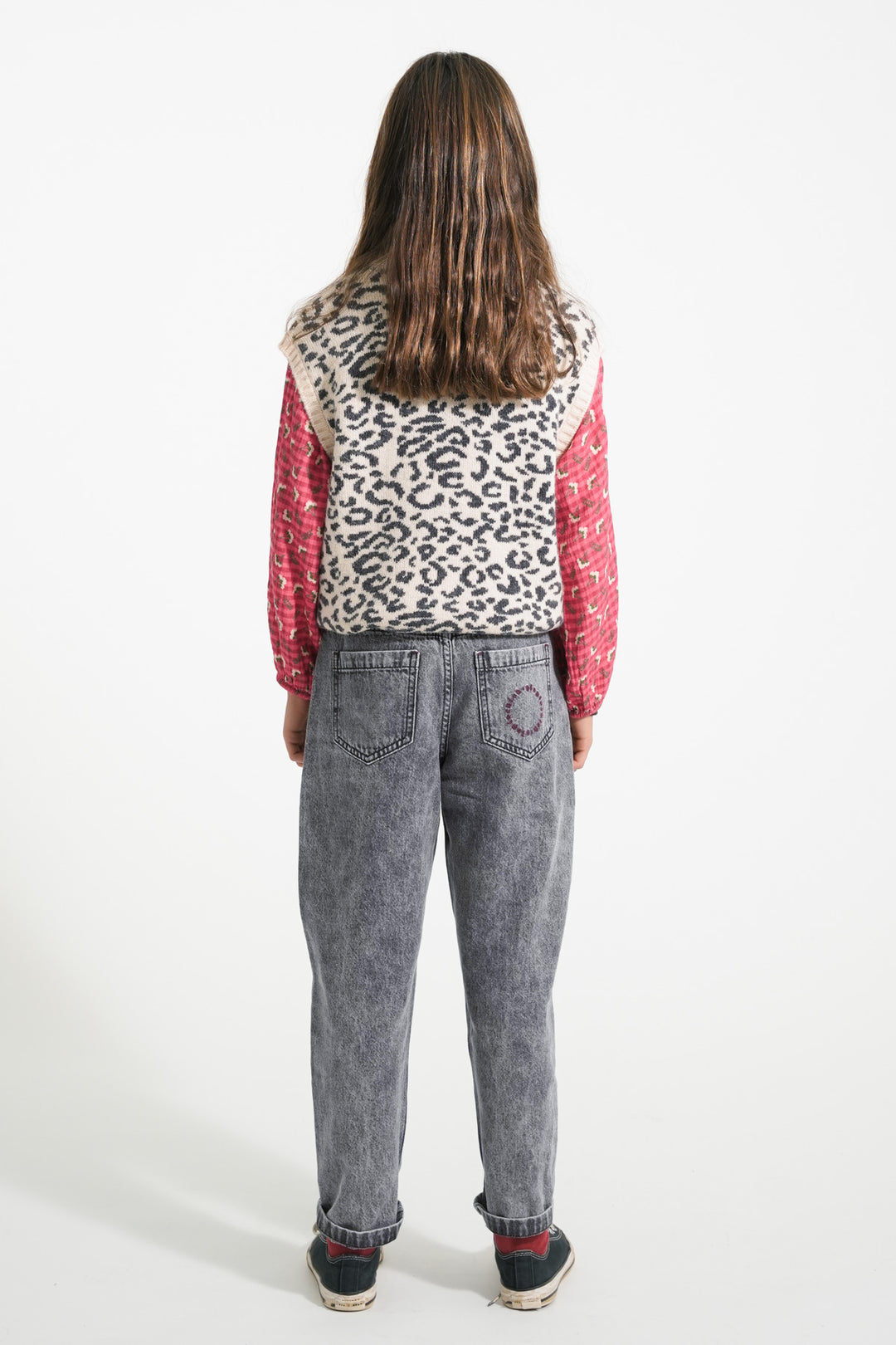 Piupiuchick - Debardeur Animal Knitted Light Pink / Black