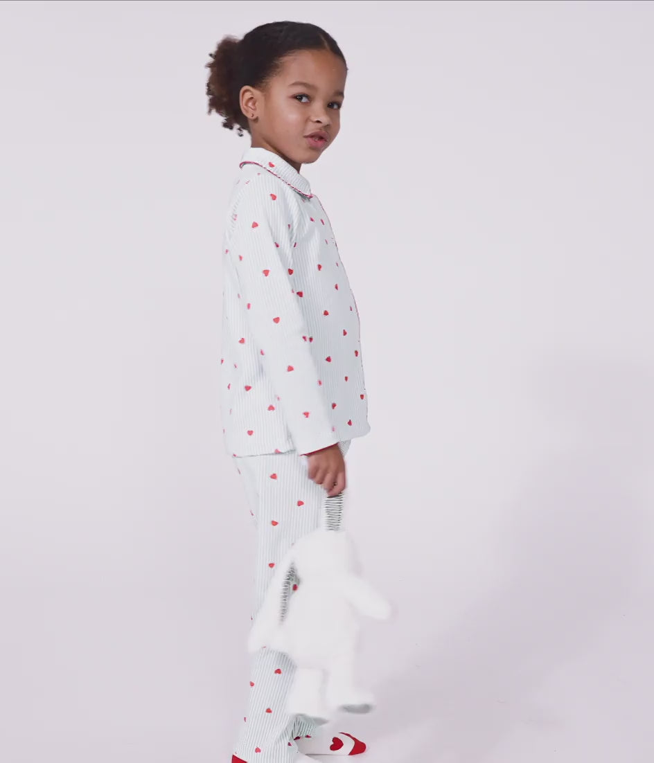 Petit Bateau - Pyjama 2-delig Marshmallow/Hartje