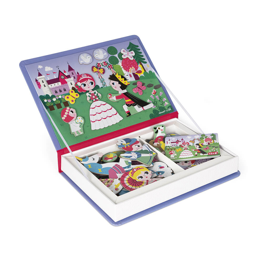 Janod Magneetboek Magneti'Book Princesses - Prinsessen Thema, Magnetisch Spel voor Kinderen