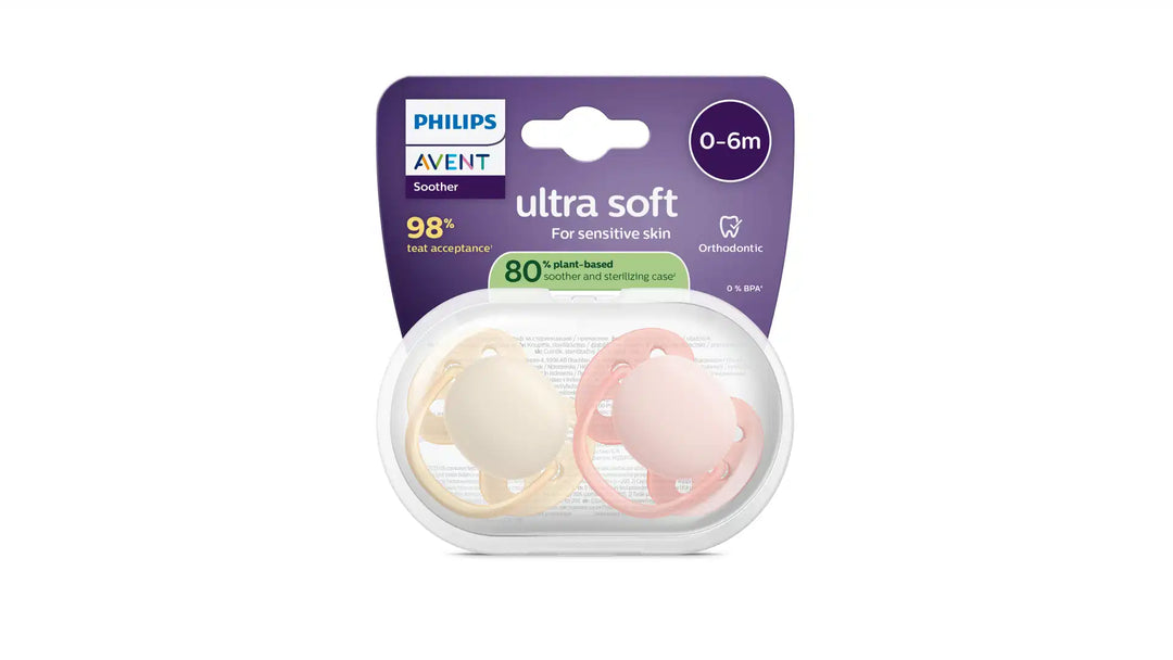 Avent - Fopspeen Ultra Soft 0-6m | Roze/Beige