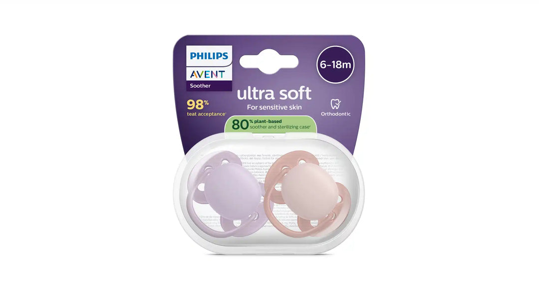 Avent - Fopspeen Ultra Soft 6-18m | Roze/Lila