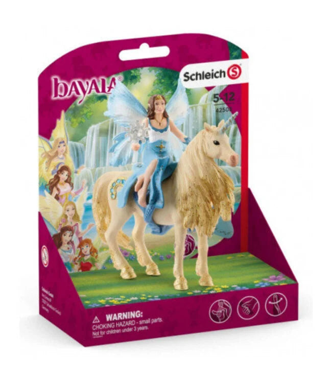 Schleich - Speelfiguur Eyela op Gouden Eenhoorn | BAYALA® Avonturen