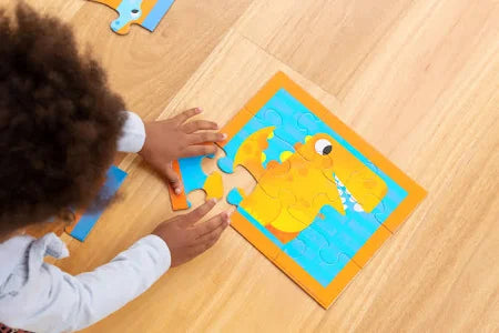 Crocodile Creek - Puzzel Set Dinosaurussen (6/9/12 stuks)