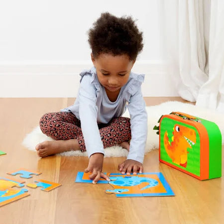 Crocodile Creek - Puzzel Set Dinosaurussen (6/9/12 stuks)