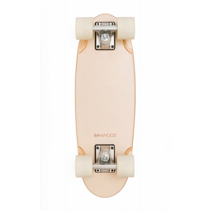 Banwood Skateboard Cream in speelse pasteltinten, ideaal voor comfortabel rijden op Canadees esdoornhout