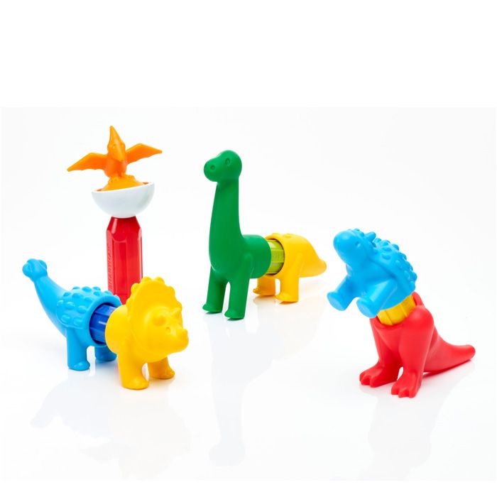 SmartMax My First Dinosaurs magnetisch speelgoed, kleurrijke dino-onderdelen voor kinderen van 1-5 jaar.