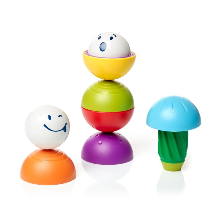 SmartMax My First Hide And Seek Balls, magnetisch speelgoed voor peuters, kleurrijke ballen met grappige gezichten.