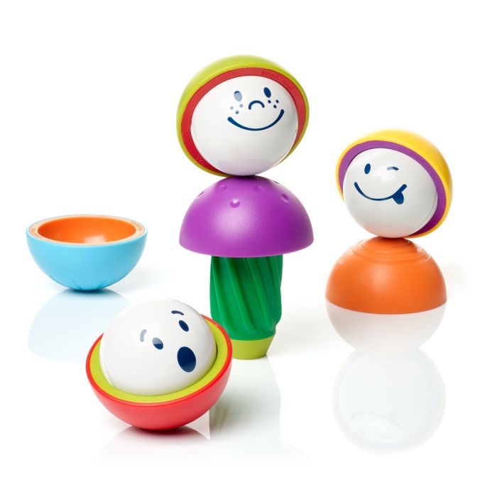 SmartMax My First Hide And Seek Balls, magnetisch speelgoed voor peuters, kleurrijke ballen met grappige gezichten.