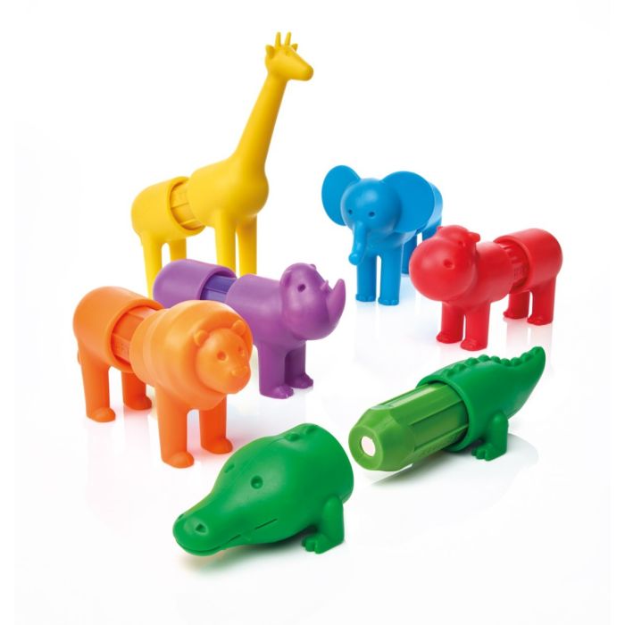 SmartMax My First Safari Animals, magnetisch speelgoed, kleurrijke safaridieren voor kinderen van 1-5 jaar.