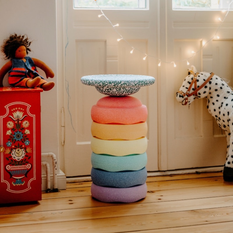 Stapelstein - Stenen Stapelstein Sint Kerst Special Original Rainbow Pastel