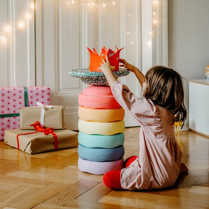 Stapelstein - Stenen Stapelstein Sint Kerst Special Original Rainbow Pastel