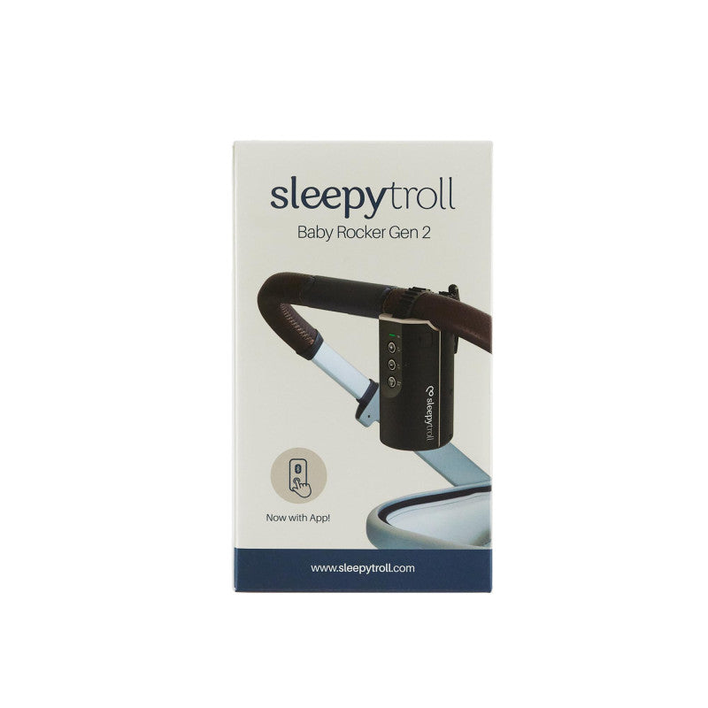 Sleepytroll Baby Rocker Gen2, automatische babyschommel met sensoren, bevestigd aan een kinderwagen