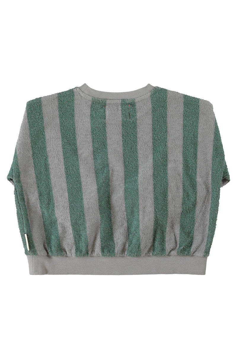 Piupiuchick - Sweatshirt Grey & Green Stripes
