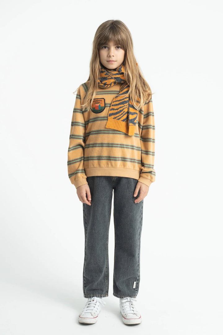 Piupiuchick - Sweatshirt Sand Double Stripes