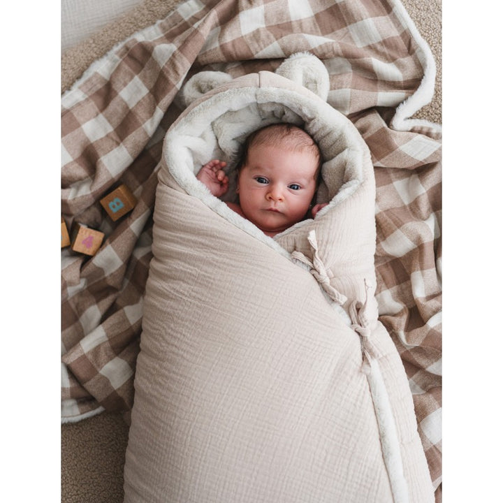 Babyshower - Wikkeldeken Angel Teddy | Latte Powder