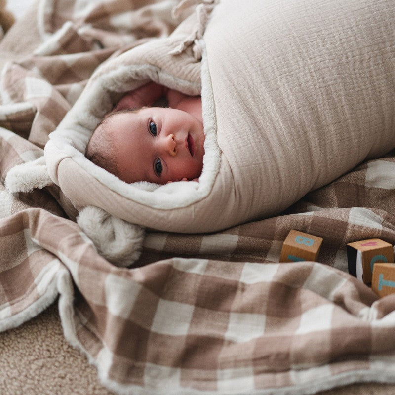 Babyshower - Wikkeldeken Angel Teddy | Latte Powder