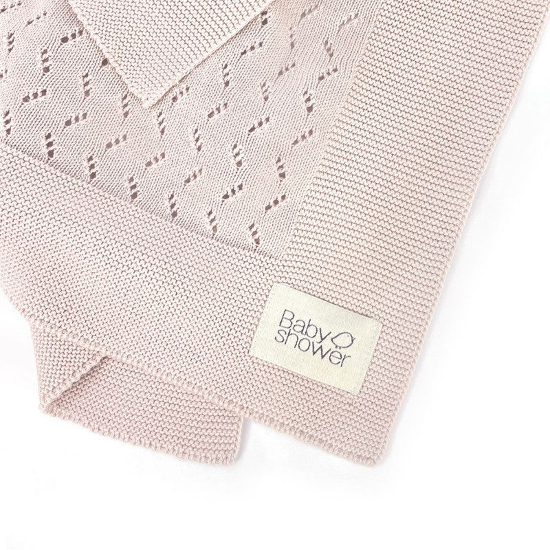 Babyshower - Deken Tricot 75 x 75 cm | Nude