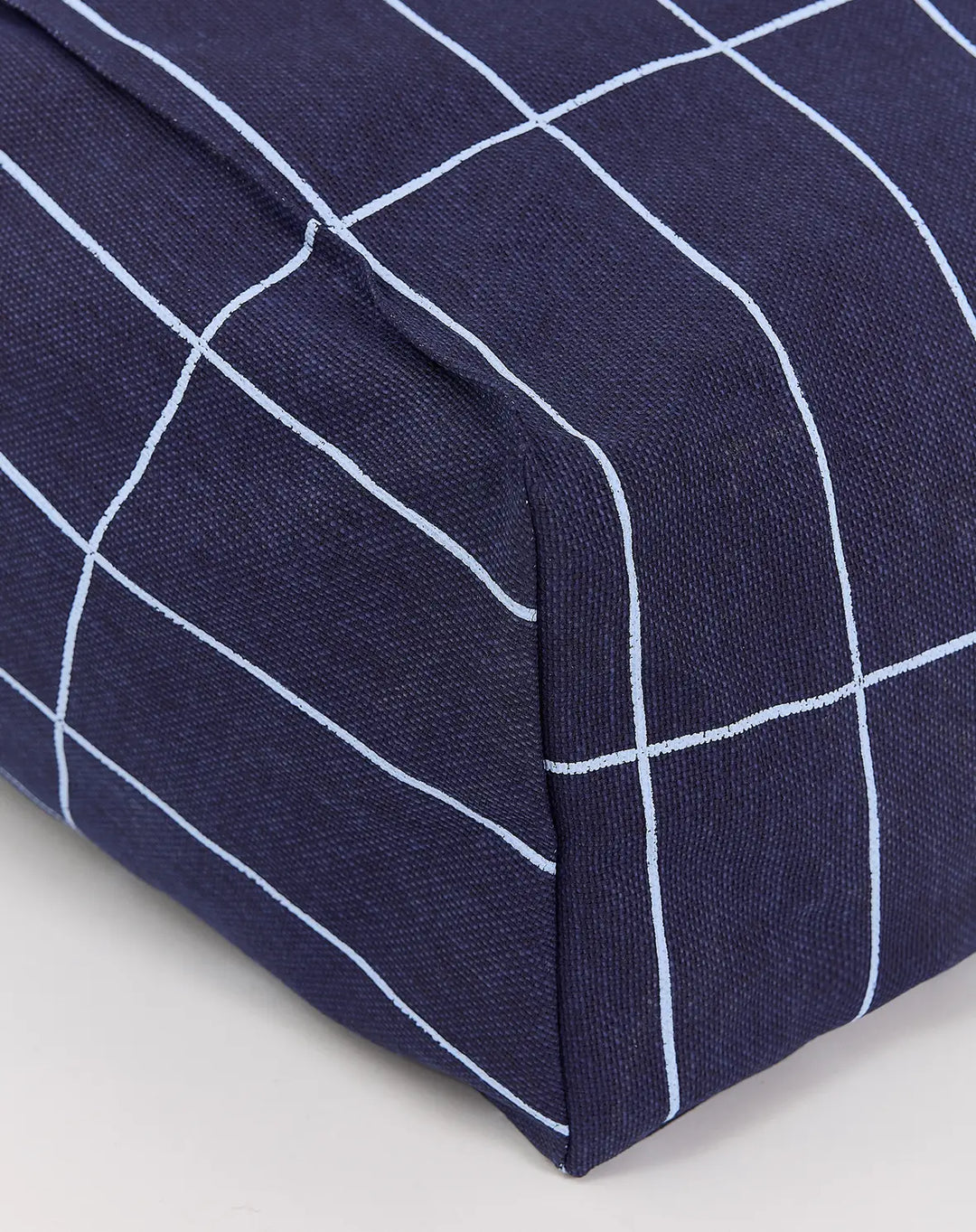 Nobodinoz - Zitzak Vibes Raster Vintage | Marineblauw