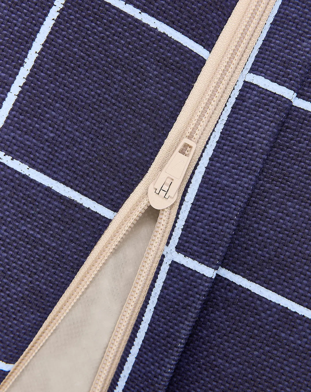 Nobodinoz - Zitzak Vibes Raster Vintage | Marineblauw