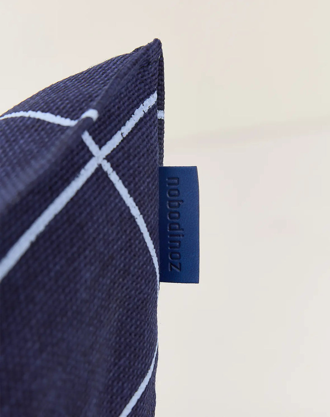 Nobodinoz - Zitzak Vibes Raster Vintage | Marineblauw