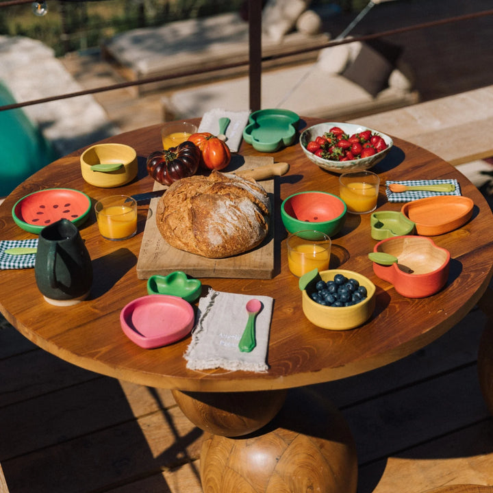 Oli & Carol eetset Wally the Watermelon – bord, kom en lepel voor baby's