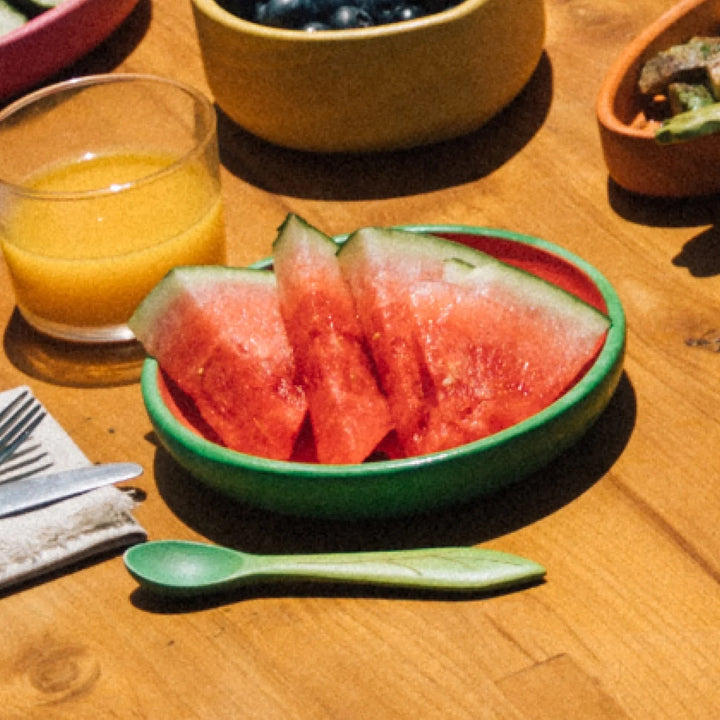 Oli & Carol houten eetset Wally the Watermelon voor baby's