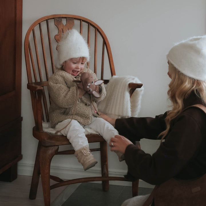 Elodie Details - Furry Knit Deken | Vanilla White
