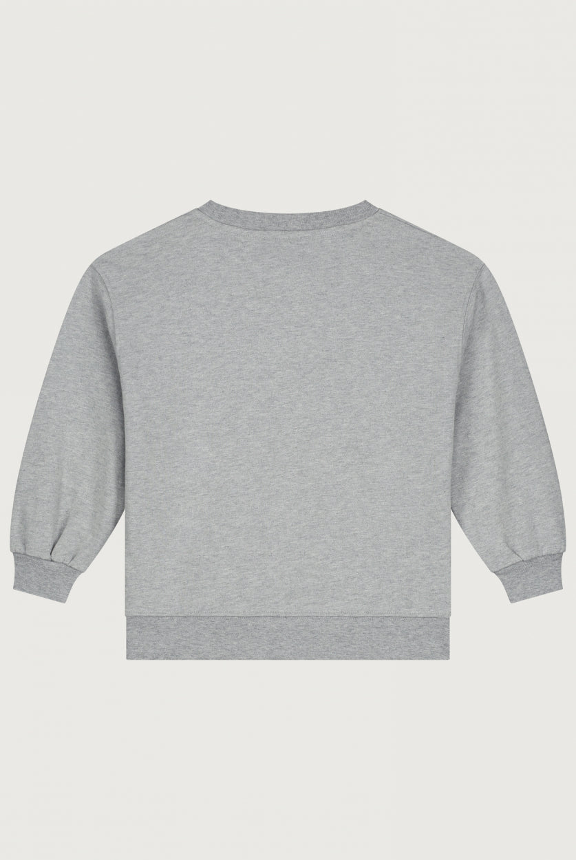 Sweater Dropped Shoulder Grey Melange