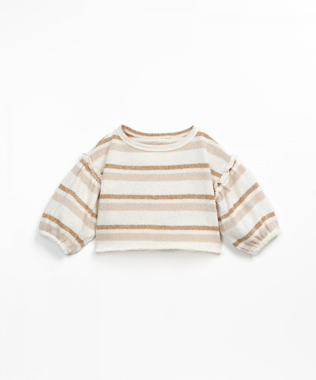 Sweater Jersey Puffy Striped Crochet