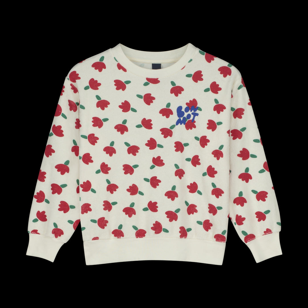Sweater Flowers Terry Ivory