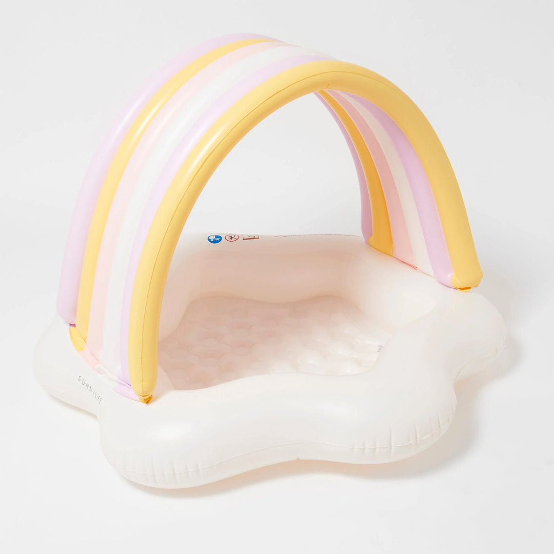 Sunnylife Princess Swan Multi zwembad met zonnescherm en comfortabele bodem